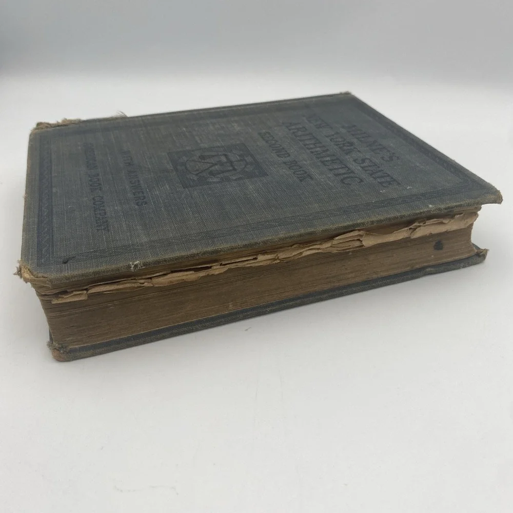 Antique Milne's New York State Arithmetic‎ Second Book 1914 Antique Math Book HC